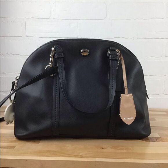 COACH black hand bag shoulder bag crossbody contemporary dark Academia luxury - Picture 2 of 16